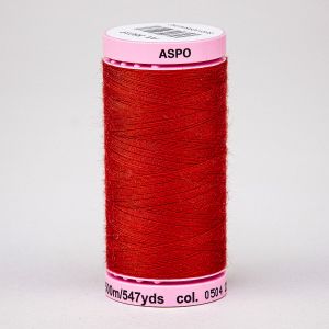 Univerzální šicí nit Amann ASPO 120 polyesterová, sytá rudá červená 0504, návin 500m 