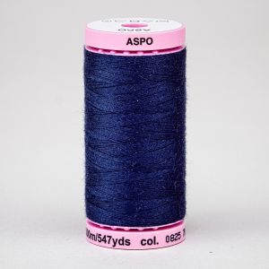 Univerzální šicí nit Amann ASPO 120 polyesterová, inkoustová modrá 0825, návin 500m 