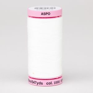 Univerzální šicí nit Amann ASPO 120 polyesterová, slonová kost bílá 1000, návin 500m 