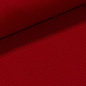Žebrovaný bavlněný úplet 83160245 uni jednobarevný červený, š.100cm (látka v metráži)