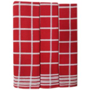 Kuchyňské utěrky EGYPTSKÁ BAVLNA 01, červené káro, 2 kusy, 50x70cm