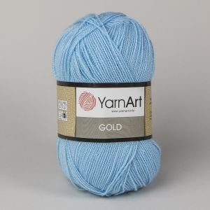 Pletací příze YarnArt GOLD 9355 světle modrá, efektní, 100g/400m