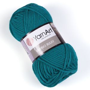 Pletací příze YarnArt MERINO BULKY 11448 petrolejová, jednobarevná, 100g/100m