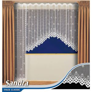 Kusová záclona SANDRA K7137 jednobarevná bílá, (více rozměrů)