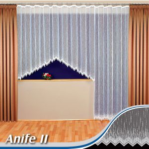 Kusová záclona ANIFE2-02 jednobarevná bílá, (více rozměrů)