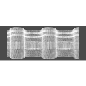 Záclonová řasící páska, stuha 10.100.200.3, pravidelné vlnky se zadním řasením, řasení 1:2, transparentní, šířka 10cm (v metráži)