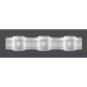 Záclonová řasící páska, stuha 15.50.200.3, pravidelné vlnky se zadním řasením, řasení 1:2, transparentní, šířka 5cm (v metráži)