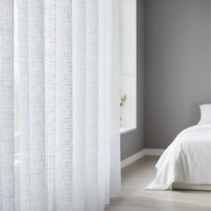 Žakárová záclona MIRKA 2, cik cak pršíčko, s olůvkem, bílá (více výšek, v metráži)