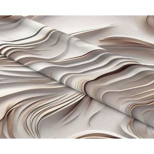 Zatemňovací / termoizolační závěs, blackout 22807/1005, hnědé vlny, šířka 150cm (látka v metráži)