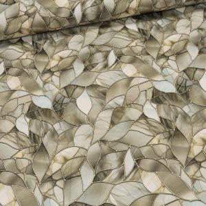 Zatemňovací / termoizolační závěs, blackout 22810/1010, zelená mozaika, šířka 150cm (látka v metráži)