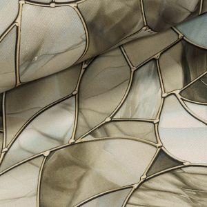 Zatemňovací / termoizolační závěs, blackout 22810/1010, zelená mozaika, šířka 150cm (látka v metráži)