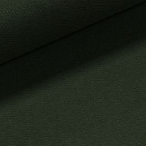 Žebrovaný bavlněný úplet 8058.069 jemný, jednobarevný temně zelený, š.35cm (látka v metráži)