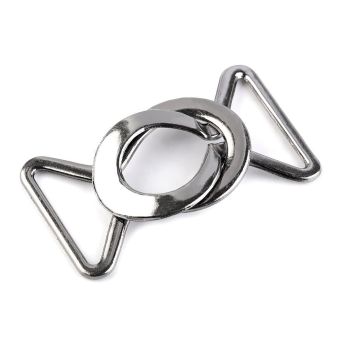 Zapínání kovové, spona 740430/1 nikl, stříbrná průvlek 24mm, rozměr 31x52 mm