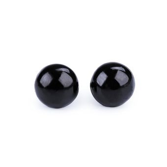 Bezpečnostní oči, jednobarevné černé, průměr 14mm 