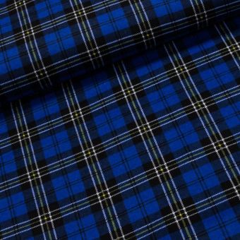 Flanel bavlněný A-2 modré káro, š.150cm (látka v metráži)