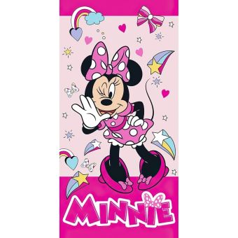 Dětská plážová osuška MINNIE SLADKÁ MYŠKA, růžová, froté, 70x140cm