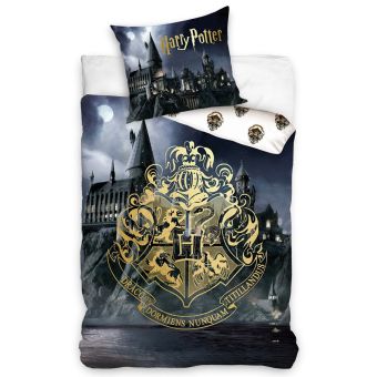 Dětské povlečení HARRY POTTER CESTA DO BRADAVIC, šedo-žluté, bavlna hladká, 140x200cm + 70x90cm 