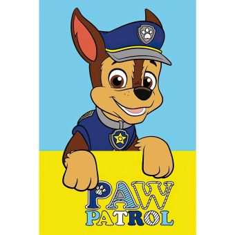 Dětský froté ručník TLAPKOVÁ PATROLA POLICISTA CHASE, modro-žlutý 30x50cm