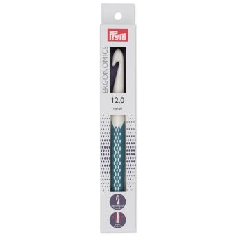 Háček na háčkování ergonomický plastový PRYM ERGO, velikost 12mm, délka 18cm