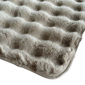 Koupelnová souprava mikrovlákno ARUBA, dlouhý vlas, taupe beige, béžová, 80x50cm (předložka) + 50x40cm (na WC)