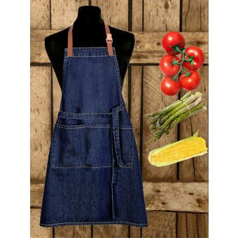 Kuchyňská zástěra JEANS, riflová modrá, 70x80cm
