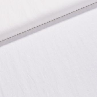 Lněné plátno MARTIN 1 jednobarevná bílá, š.150cm (látka v metráži)