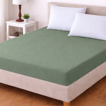 Luxusní napínací mako-jersey prostěradlo s lycrou DELUXE Collection 180x200cm / 30cm elastické, peppermint