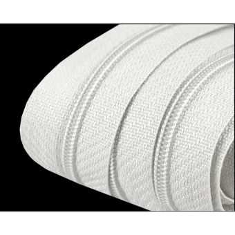 Nekonečný zip spirálový POL 050716/101 bílý, šířka 3 mm (v metráži)