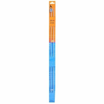 Pletací jehlice PONY, hliníkové, rovné, 2 kusy, délka 35cm, velikost 2mm