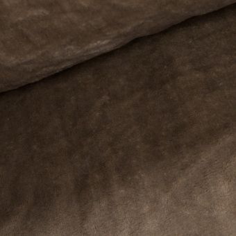 Plyš / mikroplyš 002, oboustranný, jednobarevný tmavě béžový, š.150cm (látka v metráži)