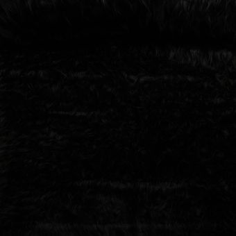 Plyš PELO LARGO 1000 DLOUHÝ CHLUP, černý, šíře 160cm (metráž)