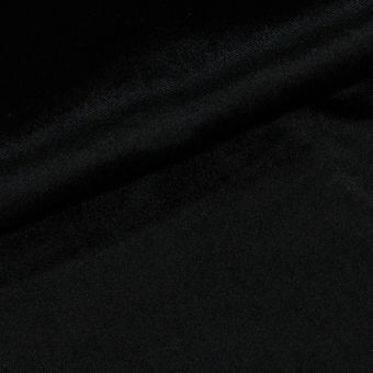 Polyesterový úplet / samet VELVET 8 UNI jednobarevný černý,  š.140cm (látka v metráži)