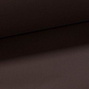 Potahová látka čalounická KOŽENKA FSO SOFT PU FSO_8/7, silná, čokoládově hnědá, š.145cm, 520g/m2 (látka v metráži)