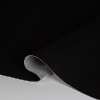 Potahová látka na STROPNICI do auta AUTOMOTIVE HEADLINER KOPER MONO 100, černá, tloušťka 3 mm, s molitanem a síťkou, š.180cm (látka v metráži)