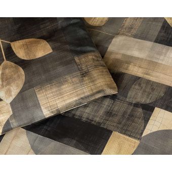 Povlečení Matějovský MOSAICA, geometrický vzor, béžovo-šedé, mako jersey, 140x200cm + 70x90cm