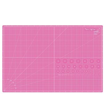 Řezací podložka na látky, patchwork TEXI PINK L, samosvorná, růžová, 90x60cm, vel. L, tloušťka 3mm