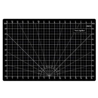 Řezací podložka na látky, patchwork TEXI BLACK S, samosvorná, černá, 45x30cm, vel. S , tloušťka 3mm