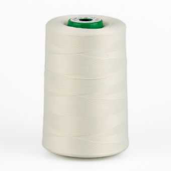 Texturovaná poylesterová, pružná chemlonová nit POLYTEX 90 pro overlocky/průmyslové/klasické šicí stroje, 710 světle krémová, návin 5000m
