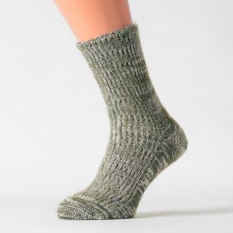 Vlněné, teplé zimní ponožky, sibiřky RADEK, zelené, vysoké, unisex (více velikostí)