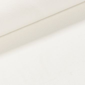 Žebrovaný bavlněný úplet 8058.006 jemný, jednobarevný slonová kost, š.35cm (látka v metráži)