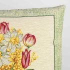 Dekorační polštářek / povláček RETRO VELIKONOČNÍ, VAJÍČKO S KVĚTY, žlutá, 45x45cm