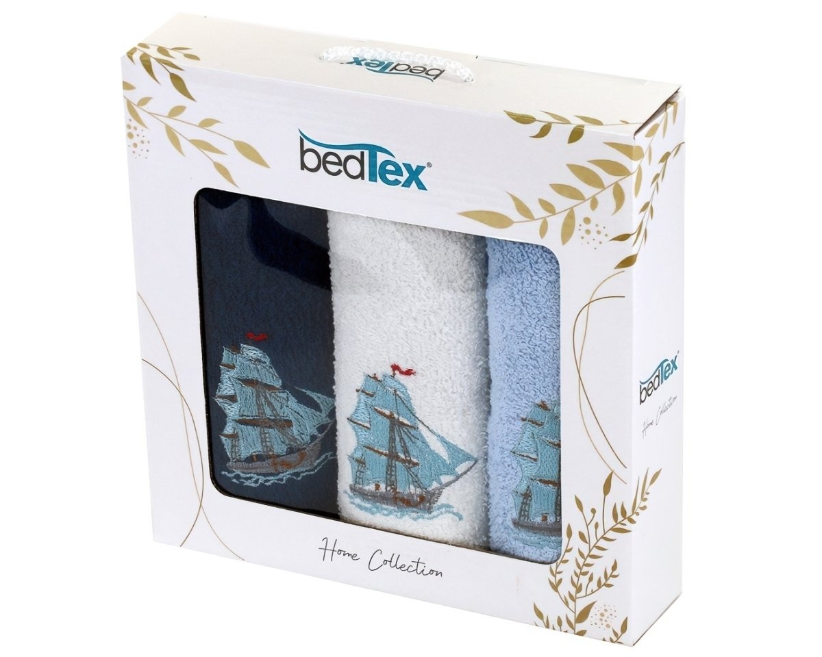 TipTrade s.r.o. Dárková sada froté ručníčků 3 ks Lodě