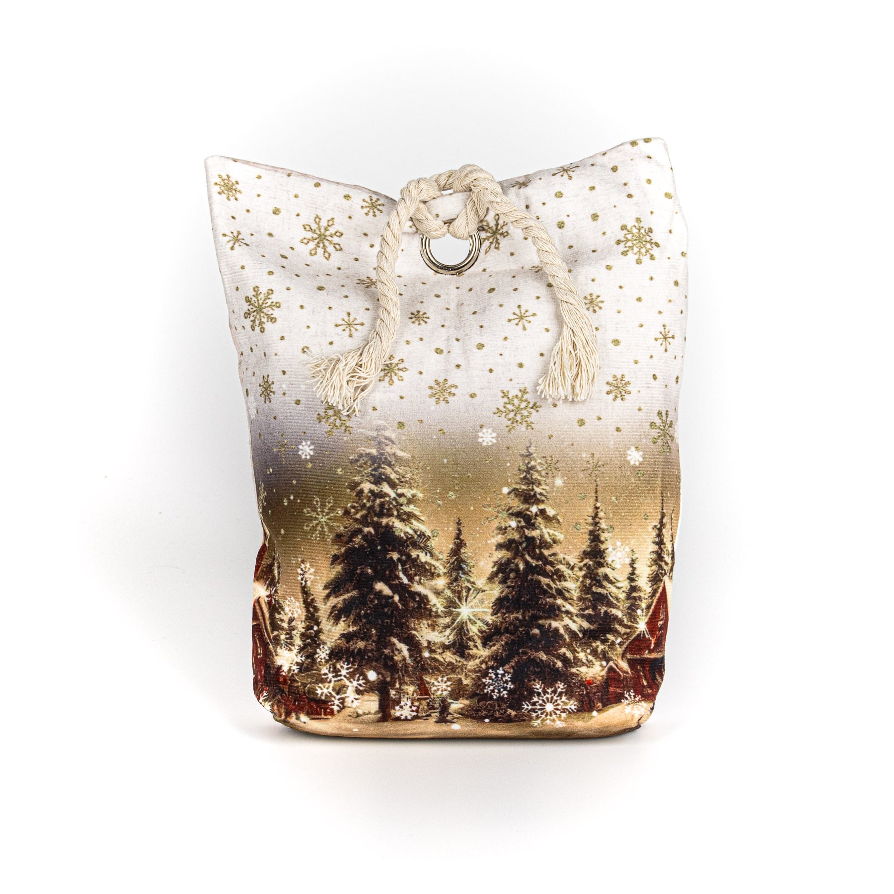 Forbyt Vánoční dveřní zarážka Zasněžená krajina CYH6019R Varianta: Vánoční dveřní zarážka Zasněžená krajina CYH6019R 22x23 cm