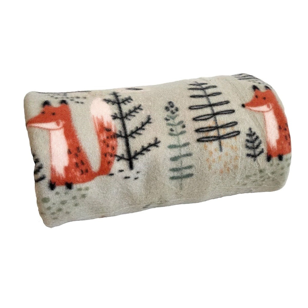 MyHouse deka fleece MyHouse FOX lišky na šedé, 150x200cm