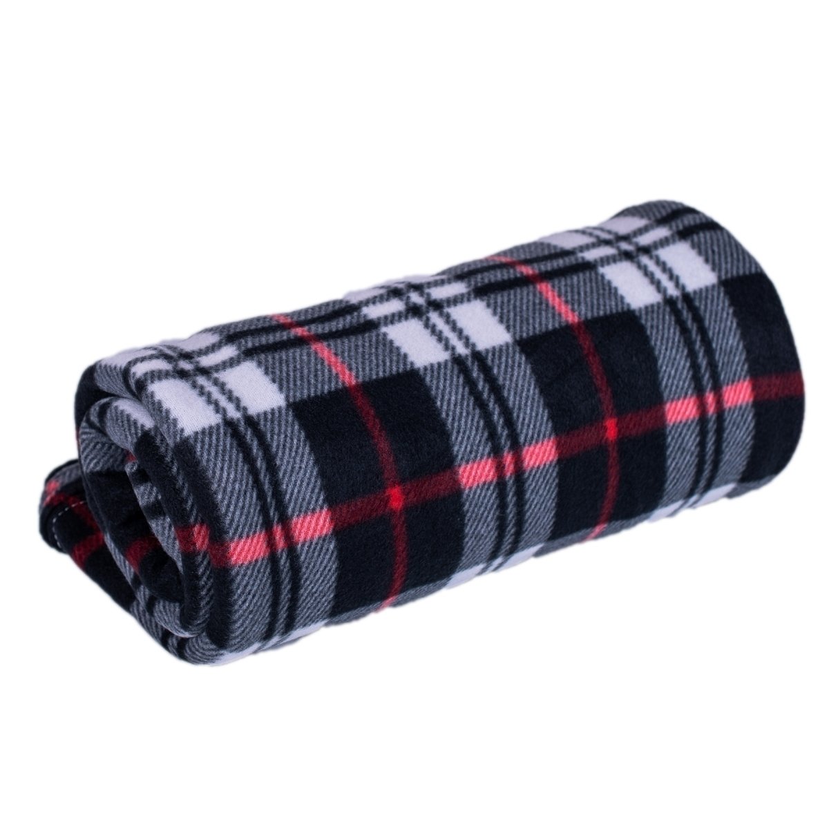 Fleecová deka KOSTKA černá 150 x 200 cm