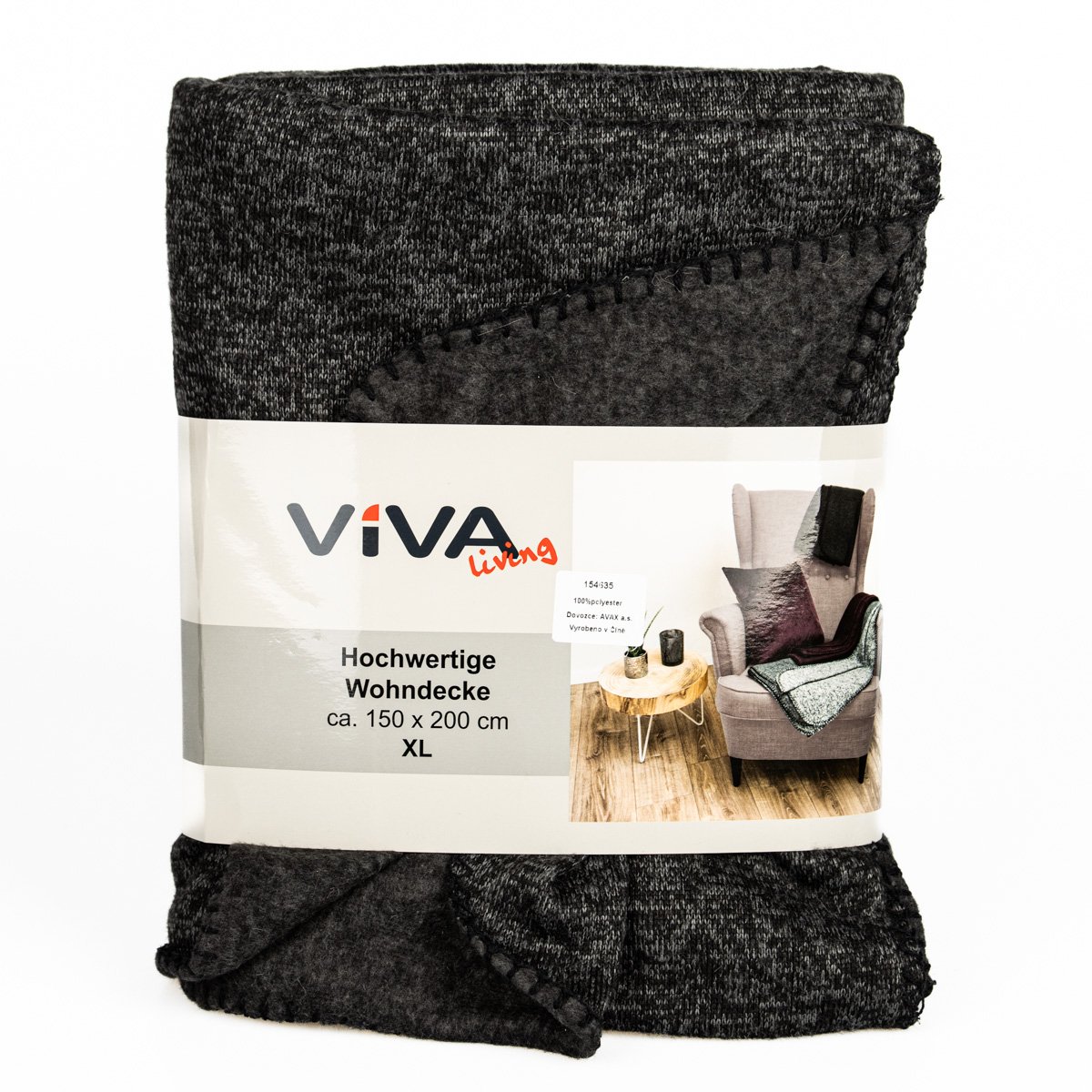 Avax deka FLEECE, tmavě šedý melír, 150x200cm