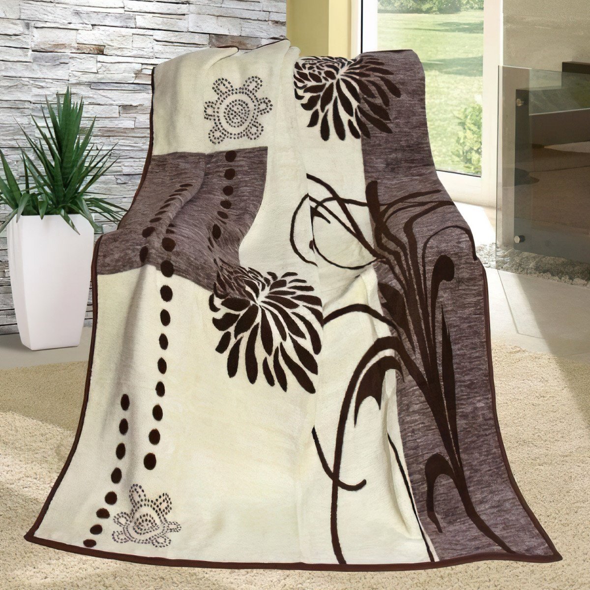 Bellatex Deka vzorovaná 150x200cm zahradní květy