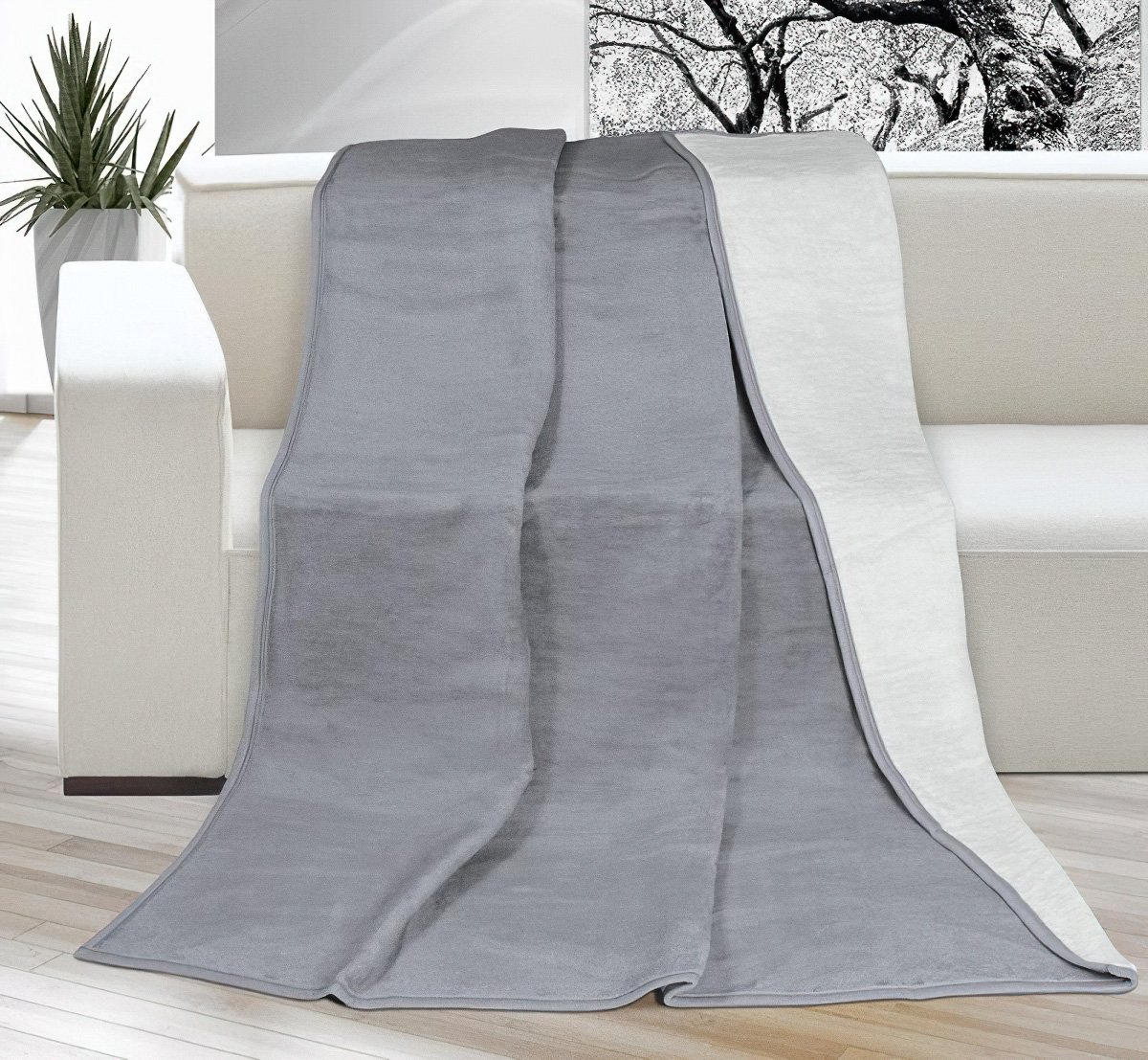 Bellatex Deka jednobarevná 150x200cm světle šedá / tmavě šedá