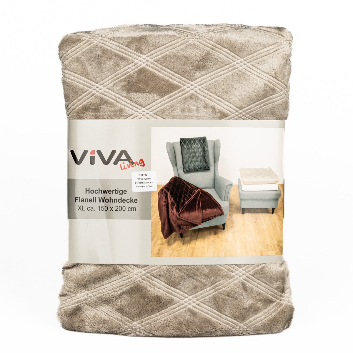 Avax deka mikroflanel KOSOKÁRO, šedá, 150x200cm