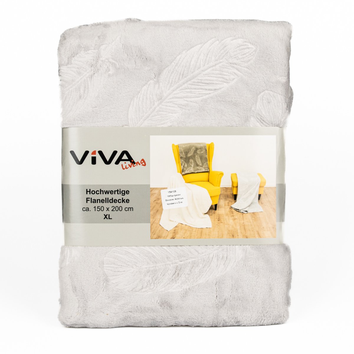 Avax deka mikroflanel PEŘÍČKO, světle šedá, 150x200cm